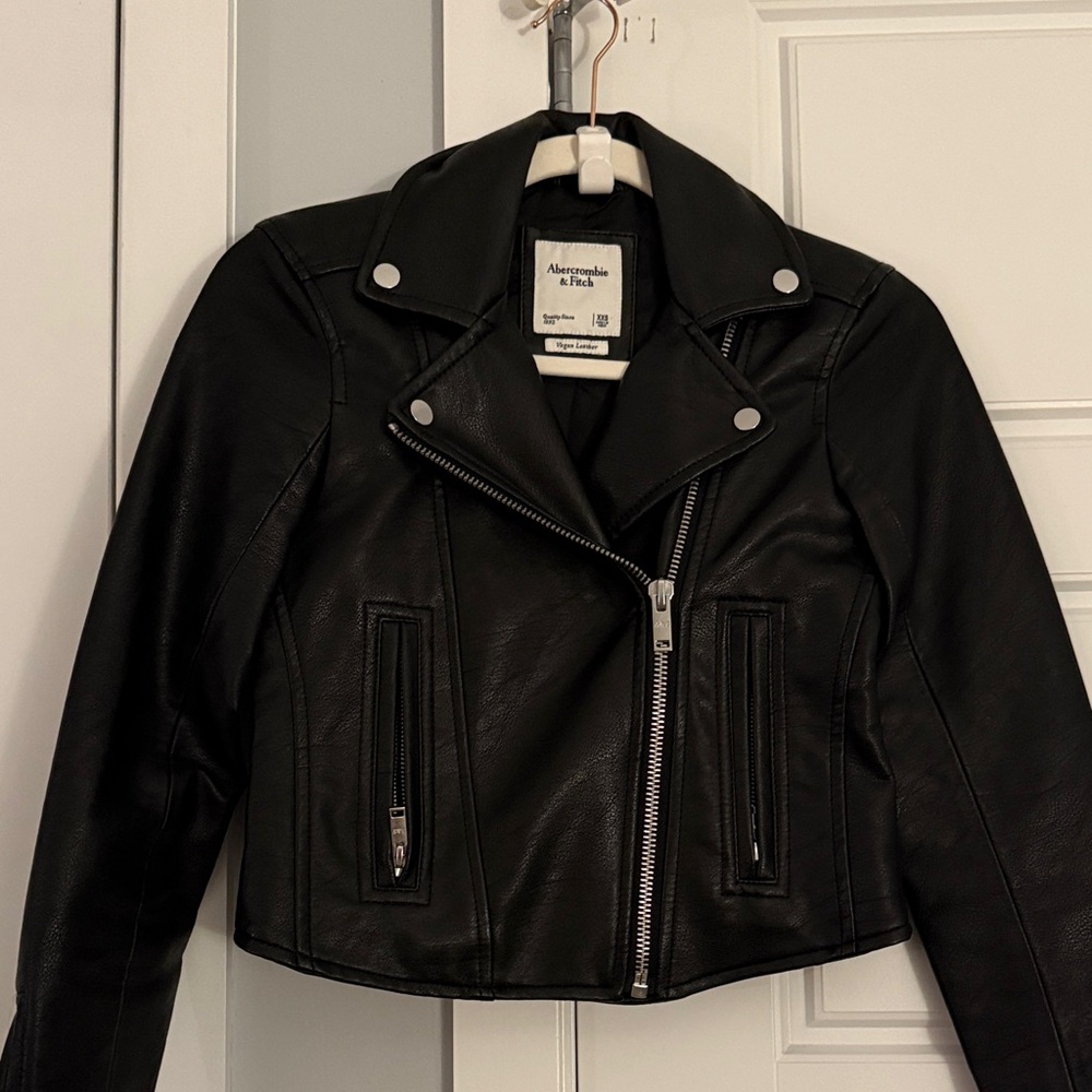 Abercrombie & Fitch Black Leather Jacket